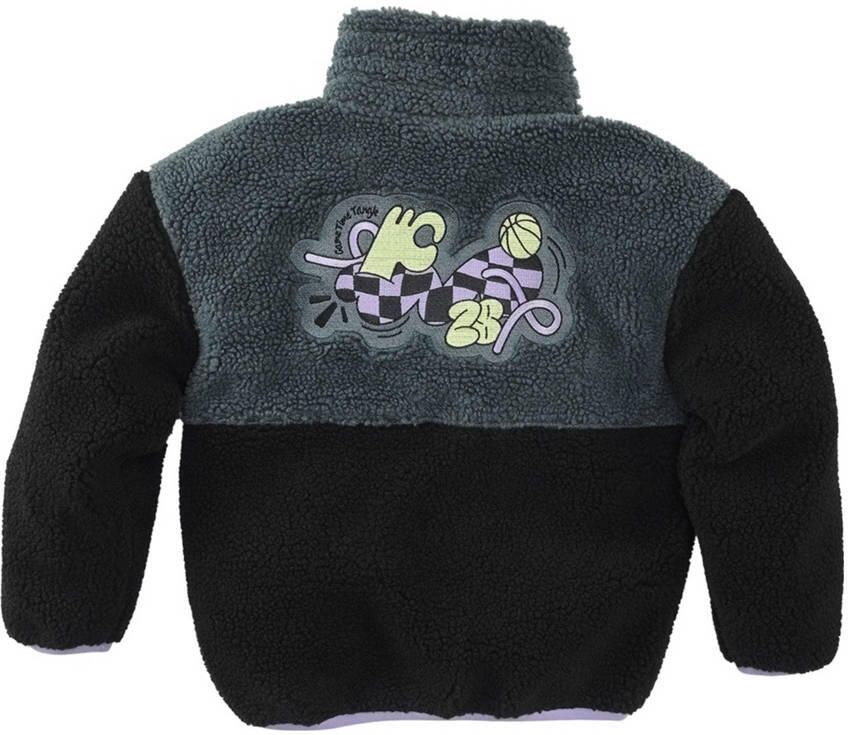 Z8 kids teddy winterjas Sverre donkerblauw groen - Foto 3