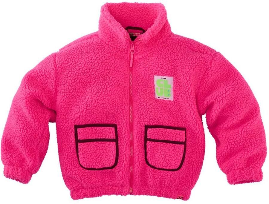 Z8 kids teddyjas Maan felroze Effen | Jas van