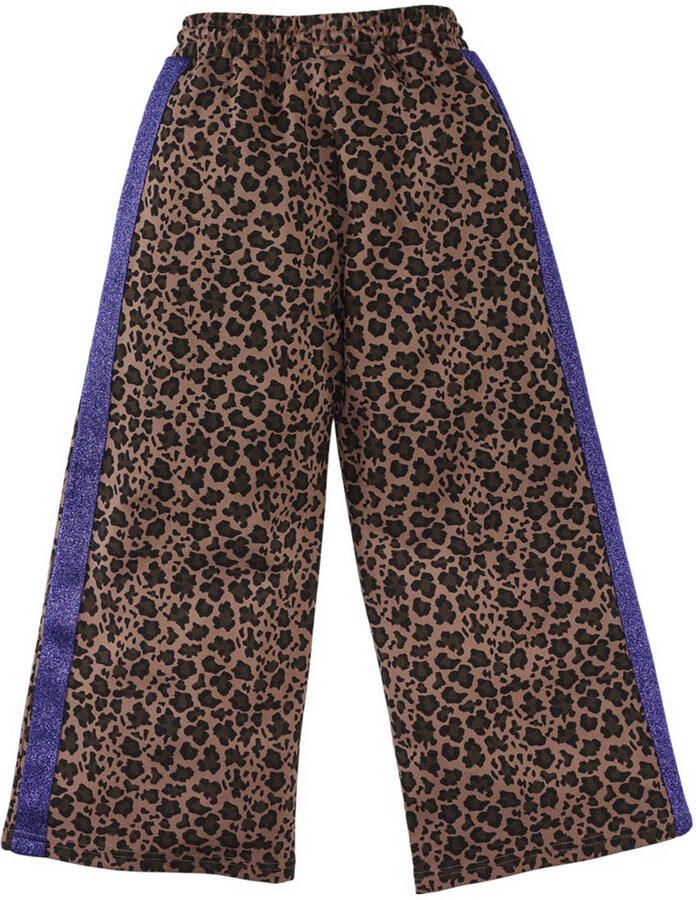 Z8 kids wide leg broek Ameera met panterprint bruin - Foto 4