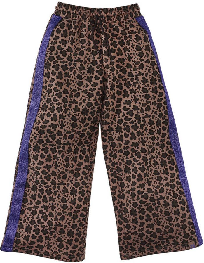 Z8 kids wide leg broek Ameera met panterprint bruin - Foto 6