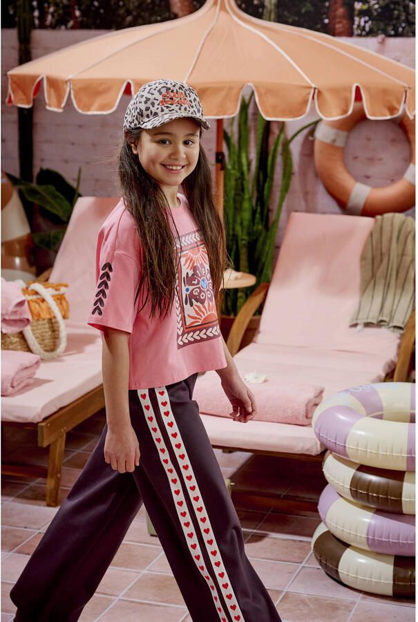 Z8 kids wide leg broek Jaydi bordeaux donkerrood - Foto 5