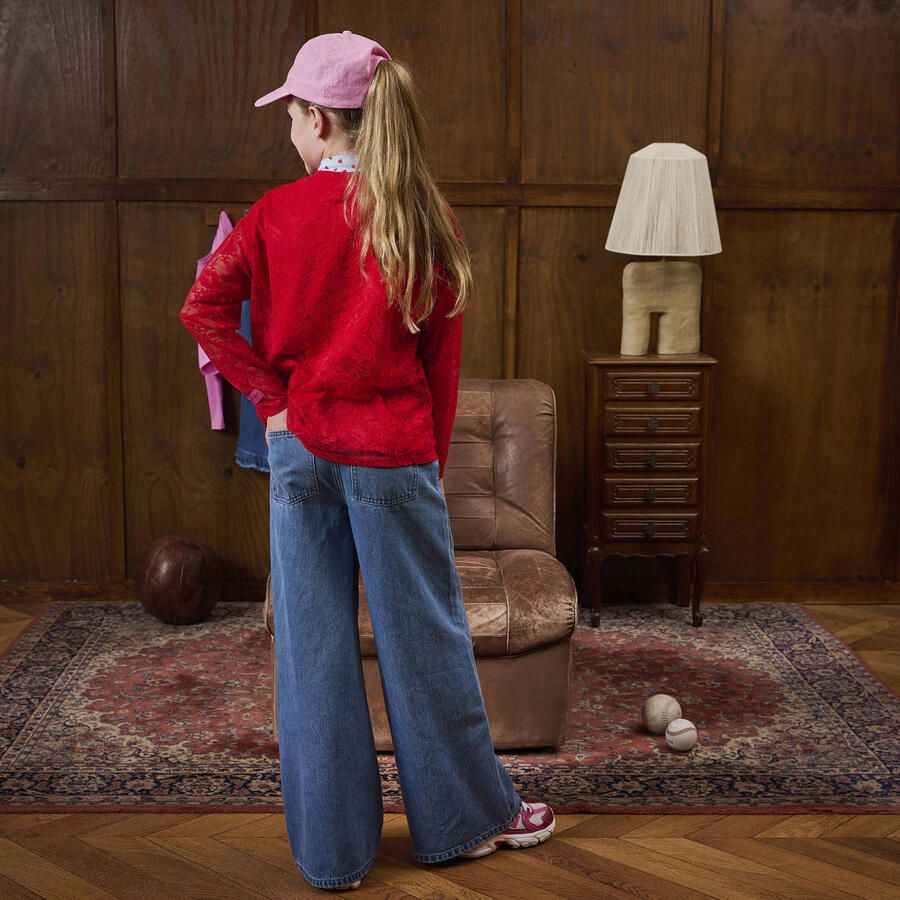 Z8 kids wide leg jeans Mosa Medium blue denim - Foto 3