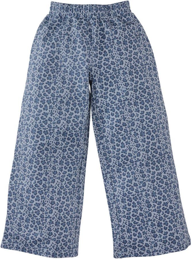 Z8 kids wide leg jeans Selin panterprint blauw