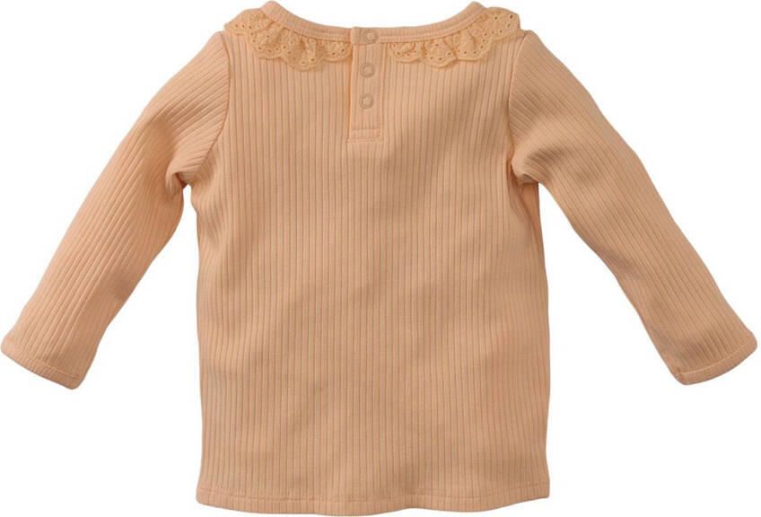 Z8 newborn longsleeve Acadia met broderie en ruches zachtoranje - Foto 2