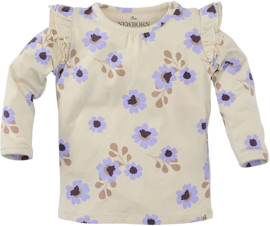 Z8 newborn longsleeve Elizan met ruches ecru lila - Foto 5