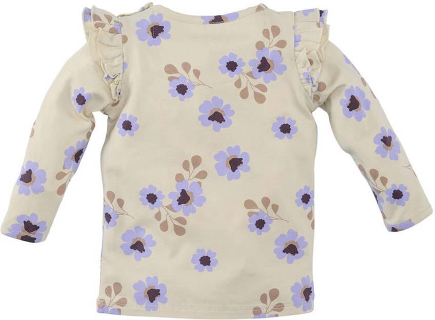 Z8 newborn longsleeve Elizan met ruches ecru lila - Foto 4