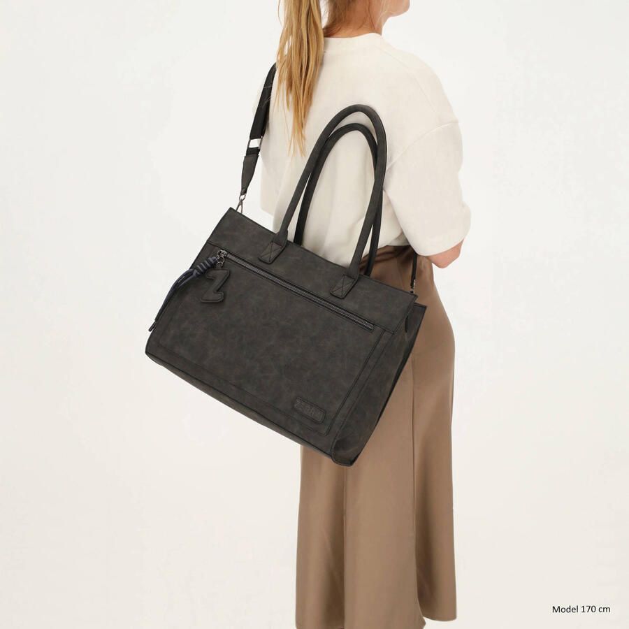 Zebra Trends 15 inch laptoptas Rosalyn zwart - Foto 2