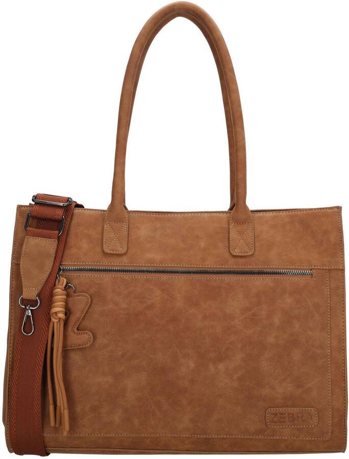 Zebra Trends 15 inch laptoptas Rosalyn cognac