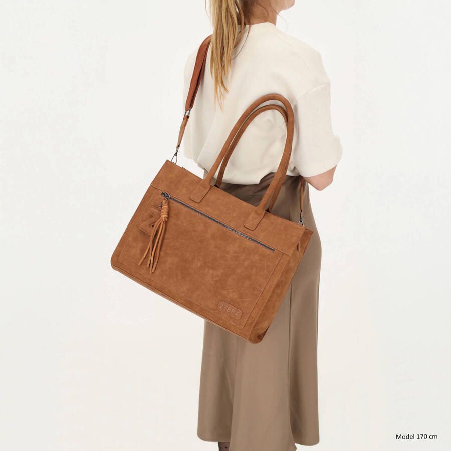 Zebra Trends 15 inch laptoptas Rosalyn cognac - Foto 2