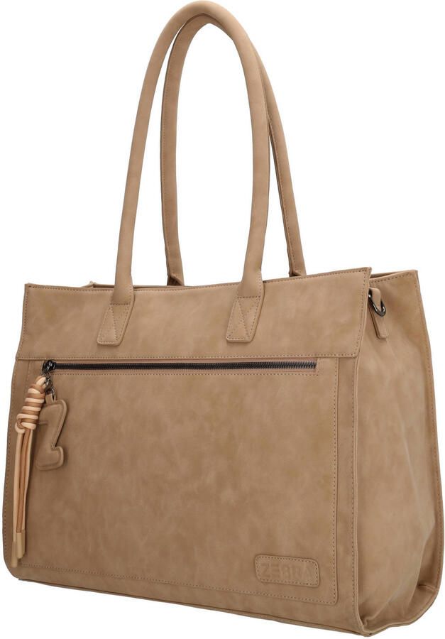 Zebra Trends 15 inch laptoptas Rosalyn zand - Foto 3
