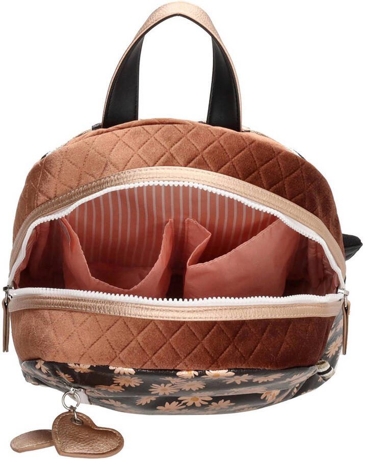 Zebra Trends metallic rugzak Flower M bruin - Foto 2