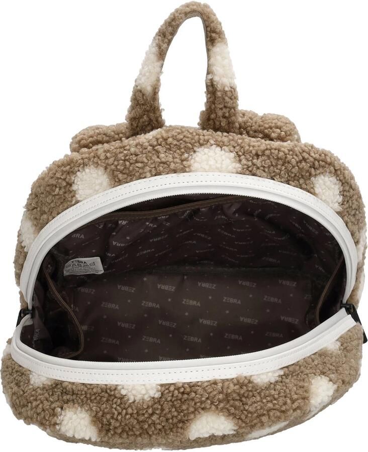 Zebra Trends rugzak met stippen taupe - Foto 2