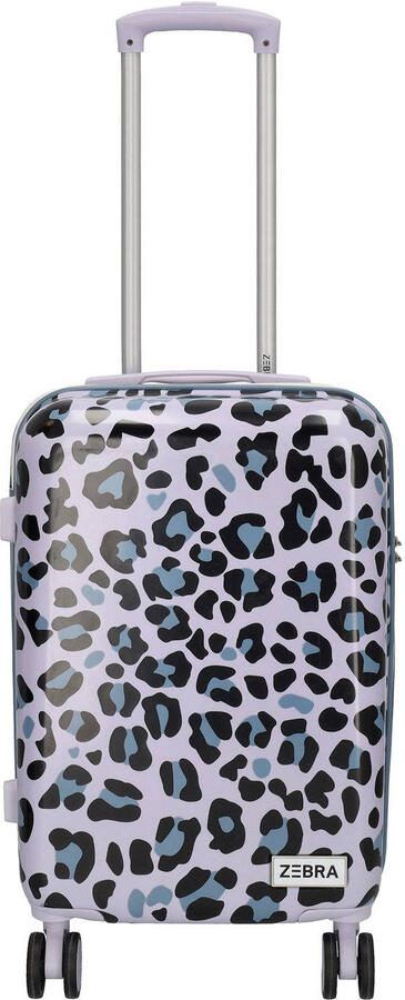 Zebra Trends trolley Animal 55 cm. met panterprint lila