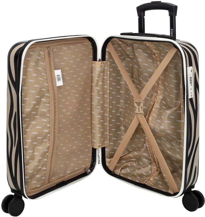 Zebra Trends trolley Animal 55 cm. met zebraprint beige zwart - Foto 2