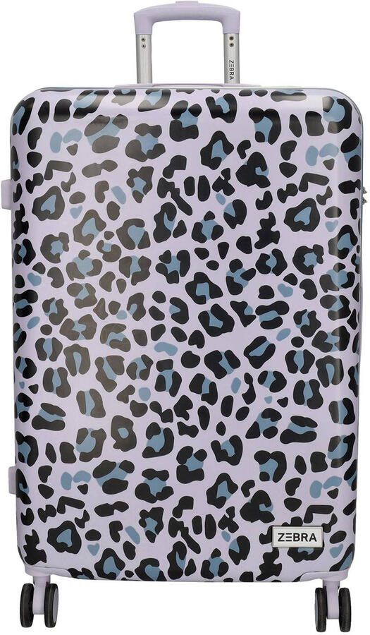 Zebra Trends trolley Animal 78 cm. met panterprint lila