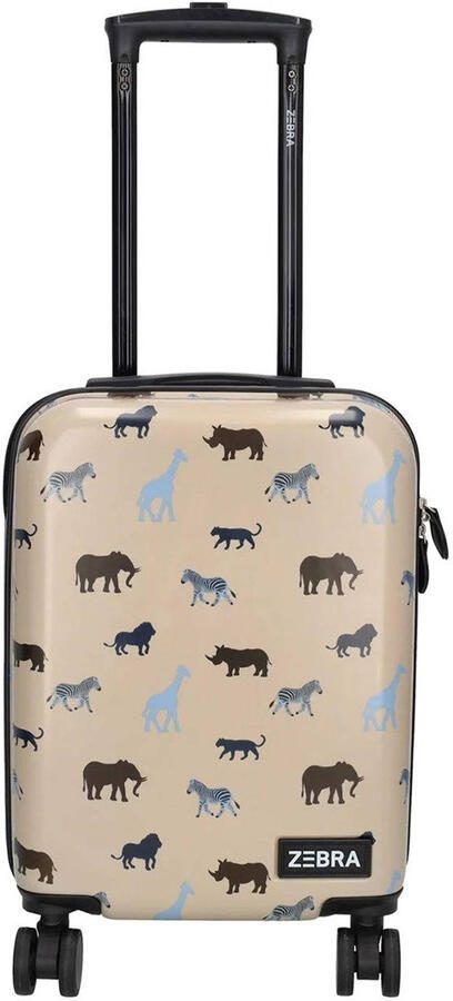 Zebra Trends trolley met all-over print 46 cm. beige