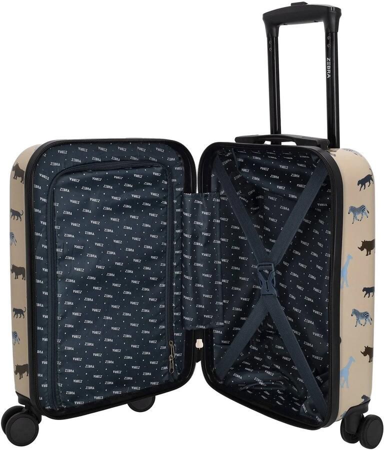 Zebra Trends trolley met all-over print 46 cm. beige - Foto 2
