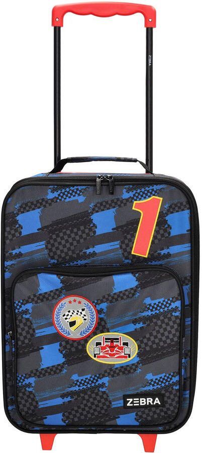 Zebra Trends trolley met print 40 cm. zwart blauw - Foto 1
