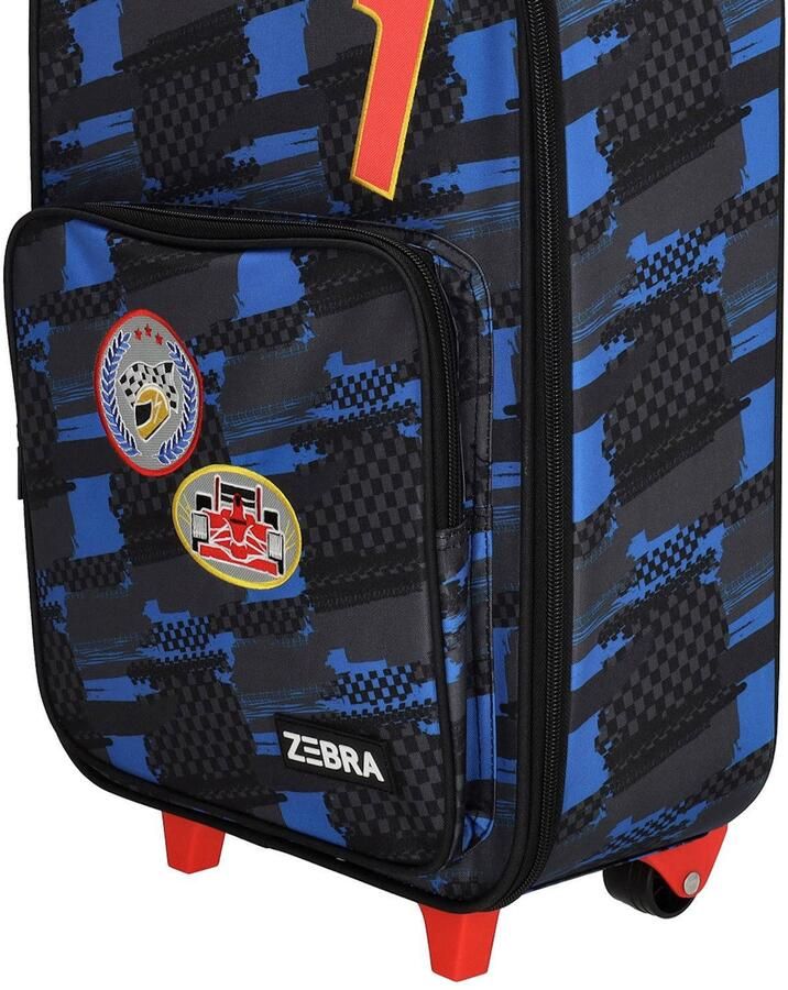 Zebra Trends trolley met print 40 cm. zwart blauw - Foto 2