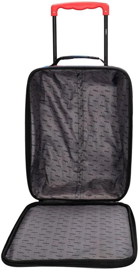 Zebra Trends trolley met print 40 cm. zwart blauw - Foto 3