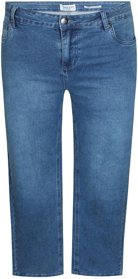 Zhenzi denim loose fit broek Plus Size blauw