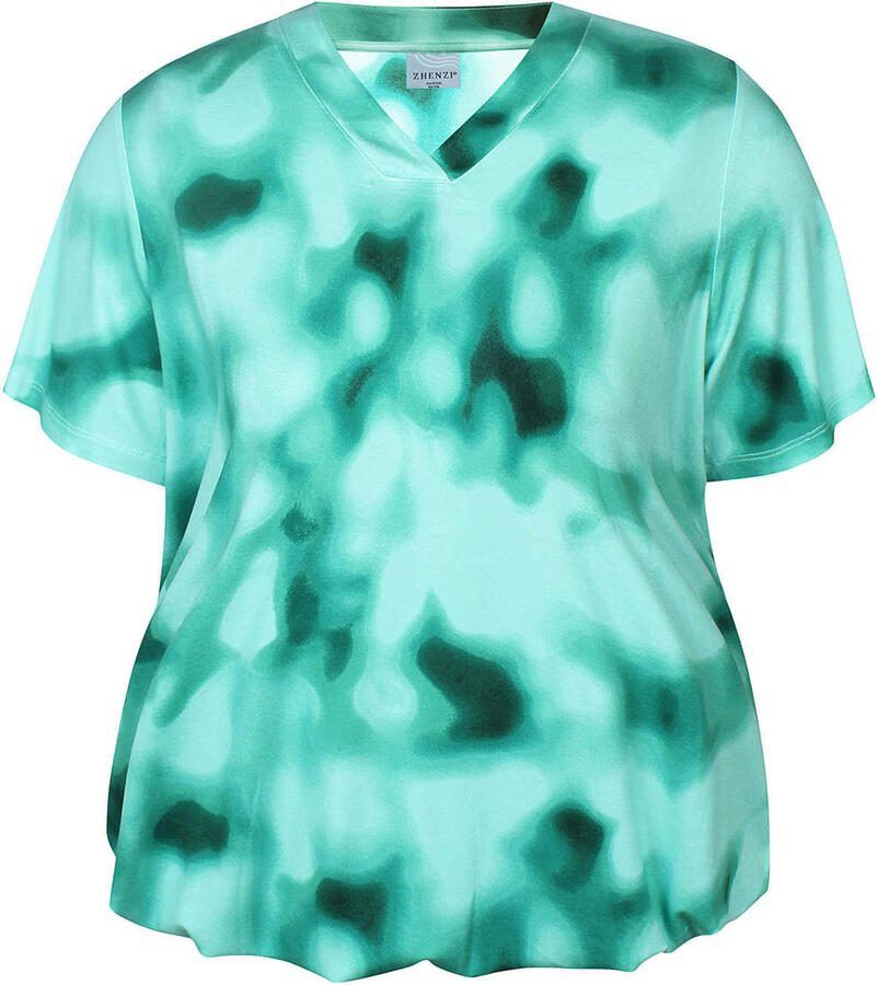 Zhenzi dip-dye top Plus Size turquoise - Foto 2