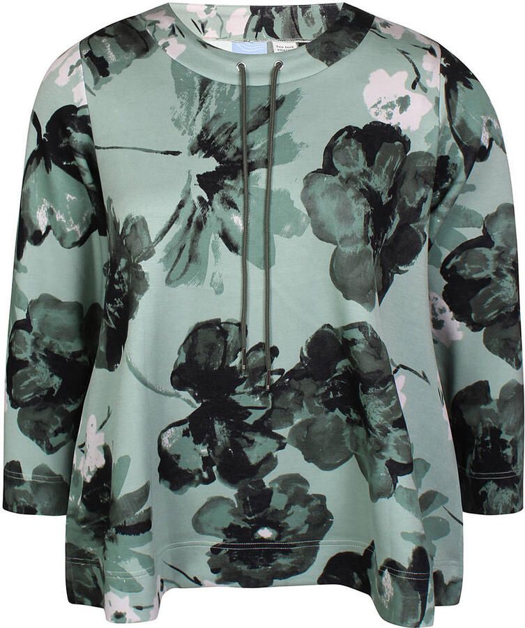 Zhenzi gebloemde pullover ecru