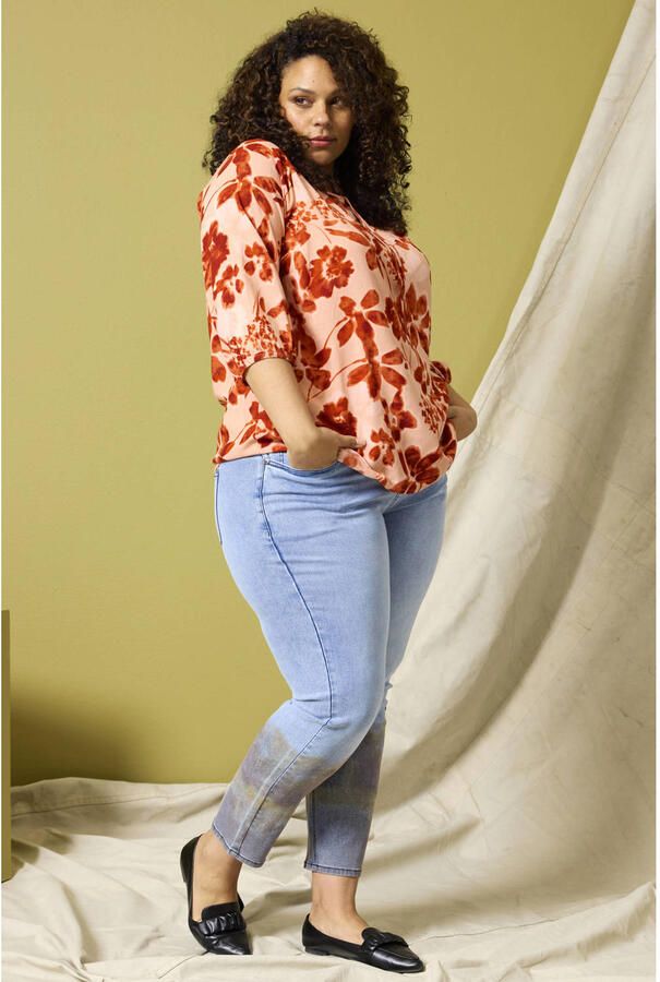 Zhenzi gebloemde top Plus Size rood - Foto 2