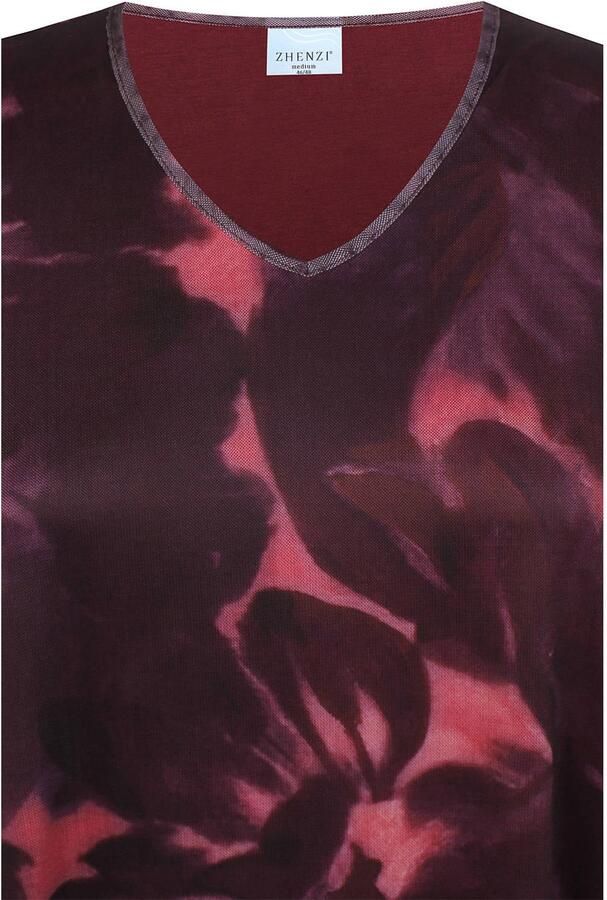 Zhenzi gebloemde tuniek Plus Size roze - Foto 2