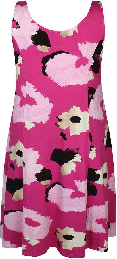 Zhenzi gebloemde zomerjurk Plus Size roze - Foto 3