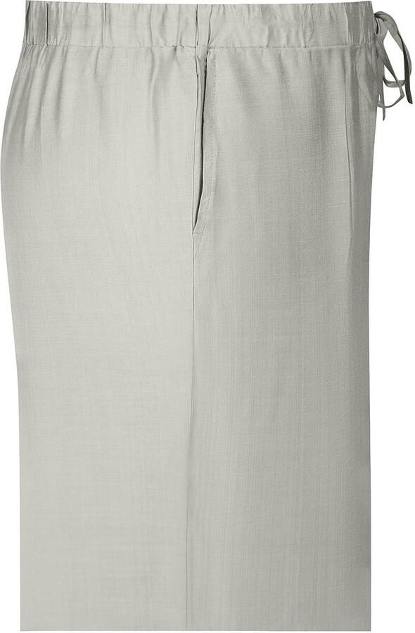 Zhenzi loose fit cropped broek met rijgdetail Plus Size lichtgroen