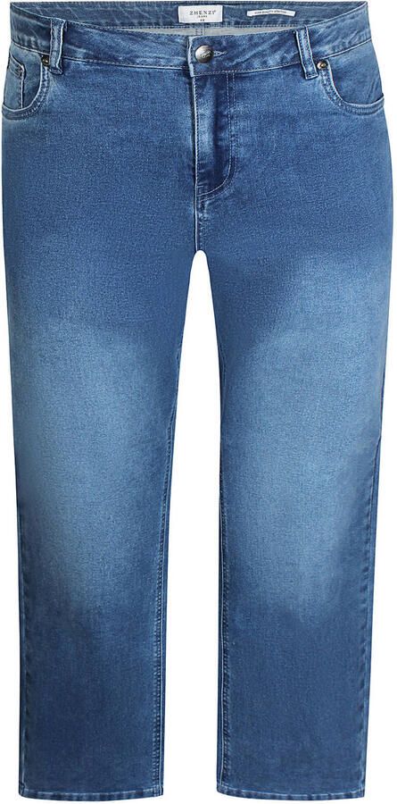 Zhenzi Plus Size straight leg jeans mediumblauw