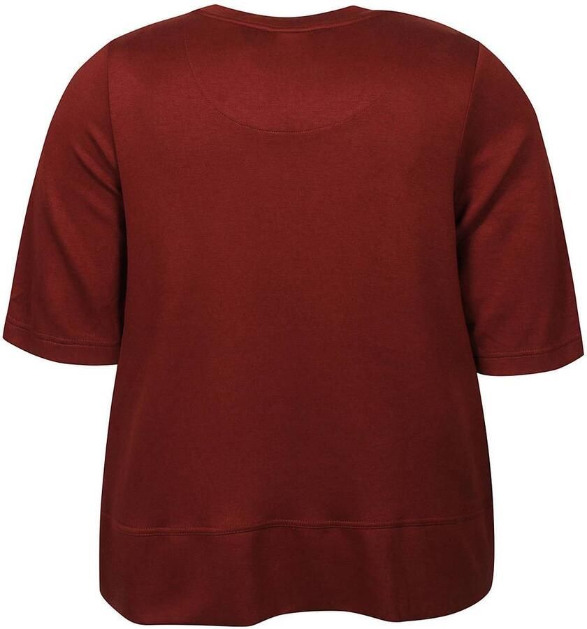Zhenzi Plus Size sweater met tekst donkerrood - Foto 2