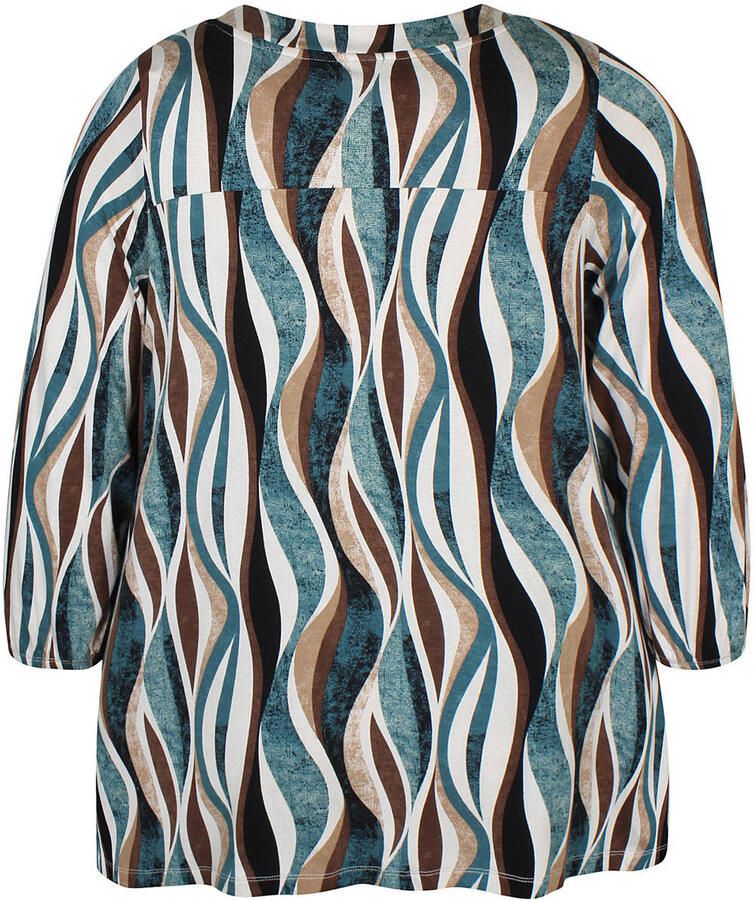 Zhenzi Plus Size top met print meerkleurig