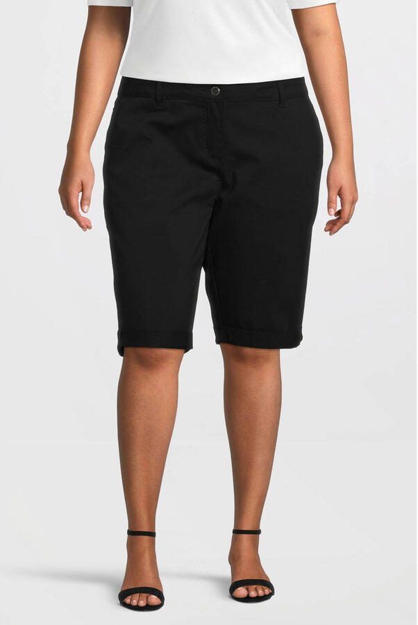 Zhenzi slim fit korte broek STEP 84 zwart