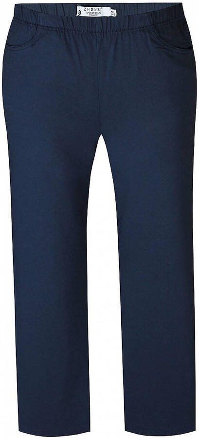 Zhenzi straight fit broek Jazzy donkerblauw