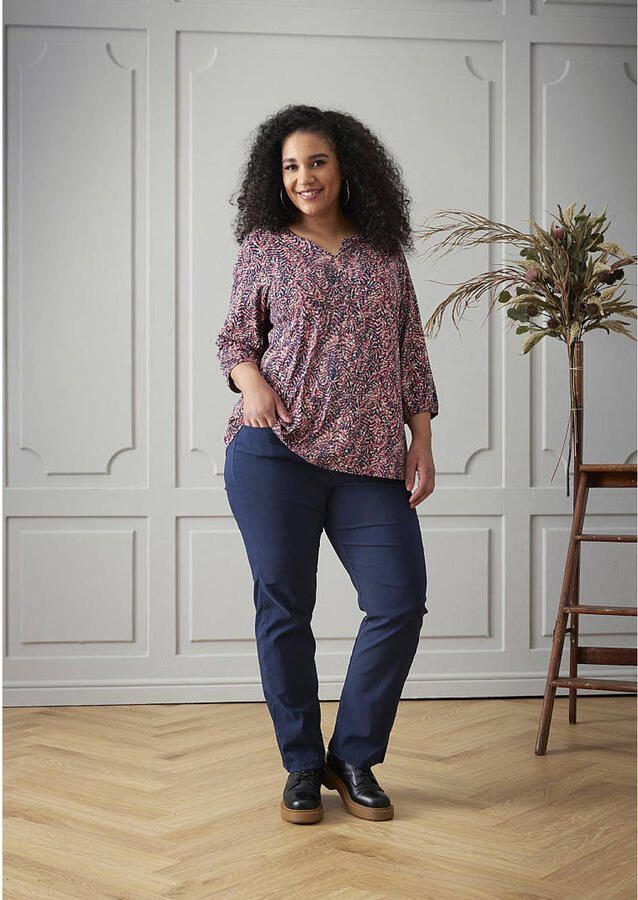 Zhenzi straight fit broek Jazzy donkerblauw - Foto 2