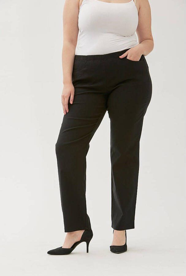 Zhenzi straight fit broek Jazzy zwart