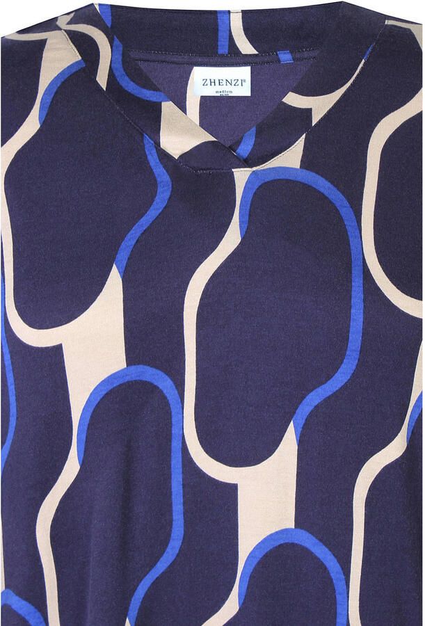 Zhenzi top Plus Size met print donkerblauw - Foto 3