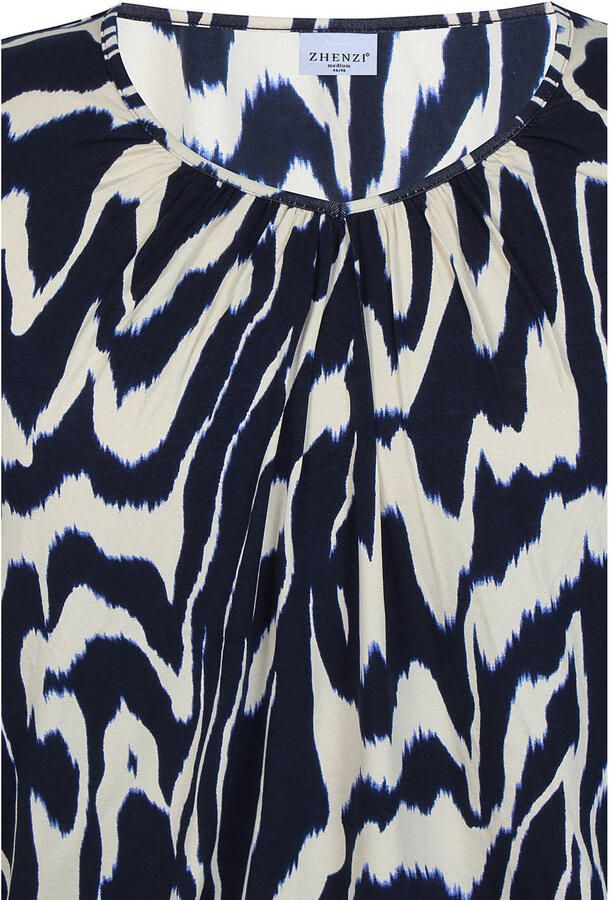 Zhenzi top Plus Size met print donkerblauw - Foto 2