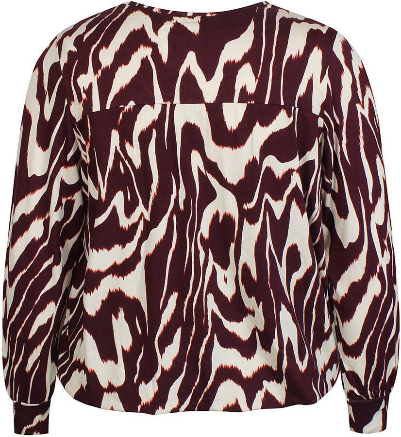Zhenzi top Plus Size met print donkerrood - Foto 2