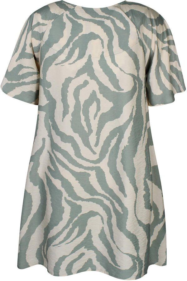 Zhenzi tuniek met zebraprint lichtgroen
