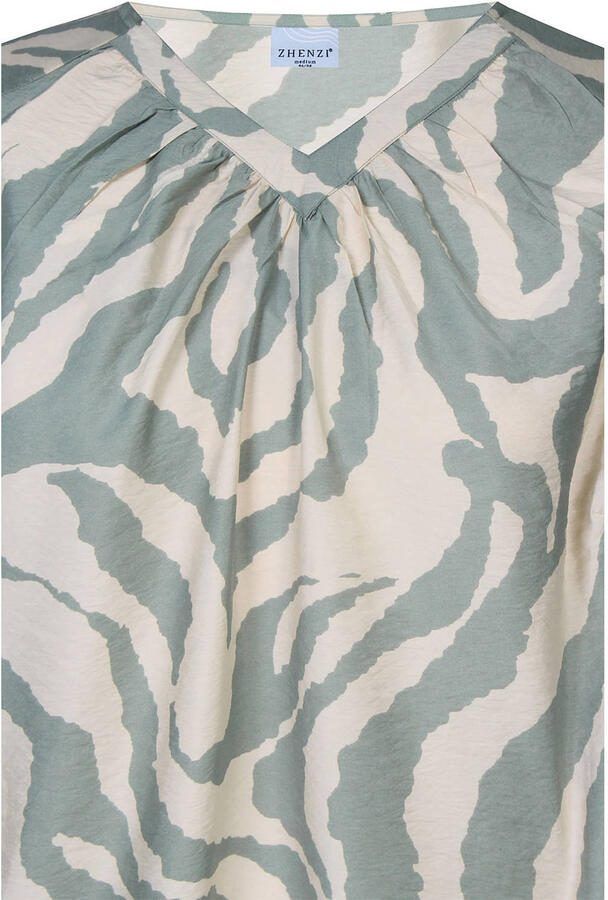 Zhenzi tuniek met zebraprint lichtgroen - Foto 2