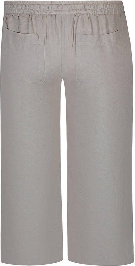 Zhenzi wide leg regular waist broek taupe - Foto 3
