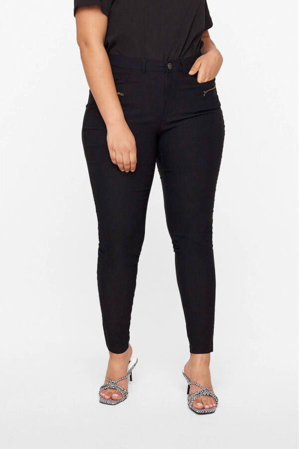 Zizzi high waist skinny tregging JEVA zwart