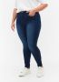 Zizzi high waist slim fit jeans AMY dark blue denim - Thumbnail 1