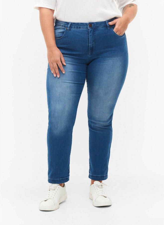 Zizzi high waist slim fit jeans EMILY light blue denim