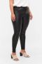 Zizzi high waist super slim fit broek met coating Amy zwart - Thumbnail 1