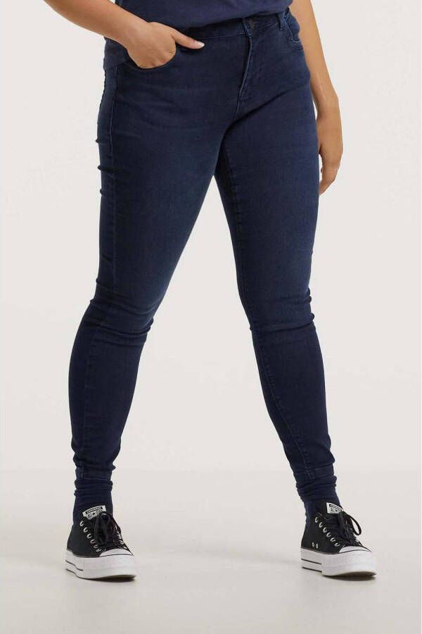 Zizzi high waist super slim fit jeans Amy dark denim