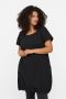 Zizzi korte jurk met elastische boord JEASY zwart - Thumbnail 1